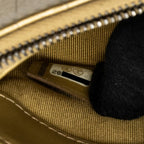 CHANEL GABRIELLE DOUBLE ZIP CLUTCH ON CHAIN CROCODILE-EMBOSSED CALFSKIN GOLD MULTICOLOUR HARDWARE