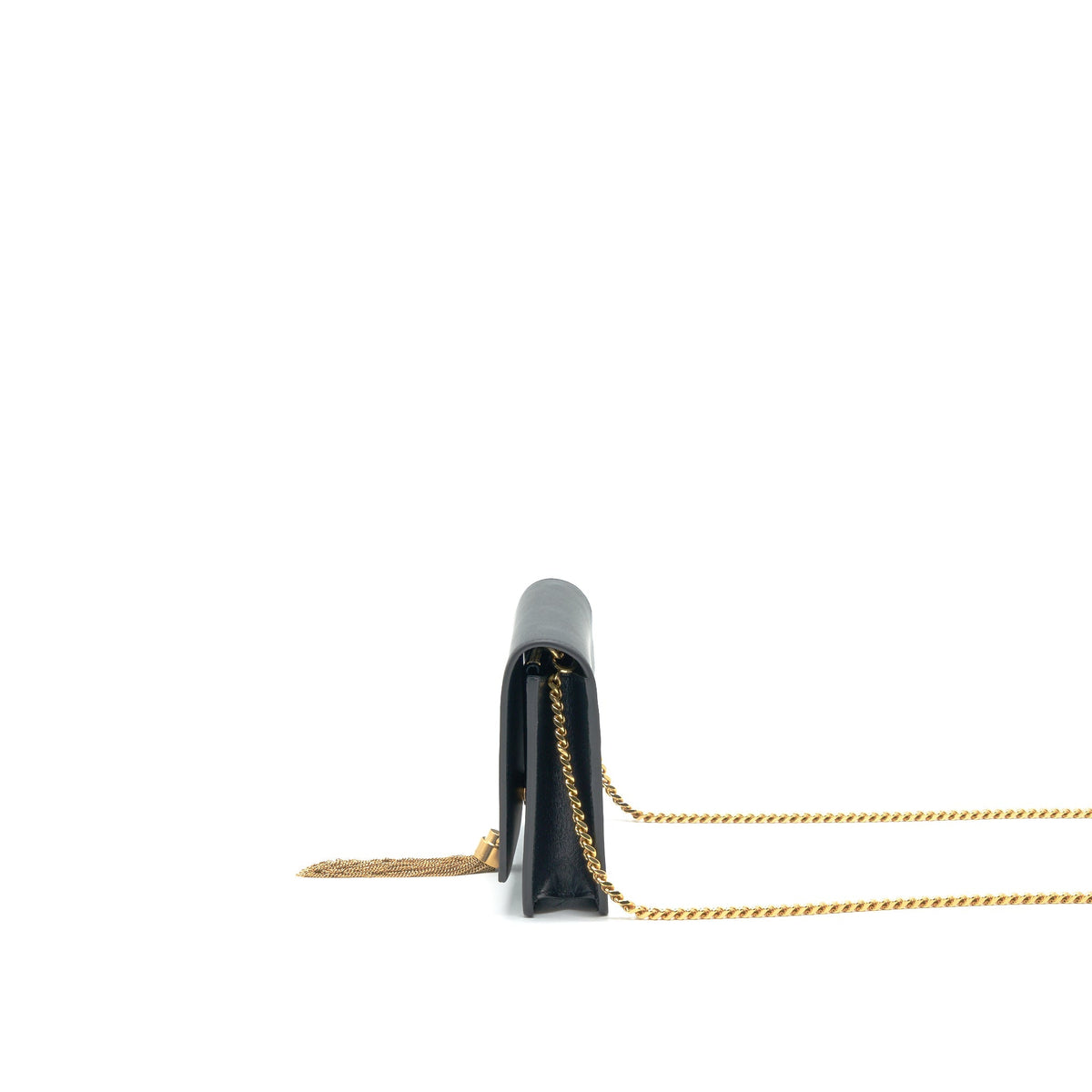 Saint Lauren Kate wallet on chain with Tassel black GHW
