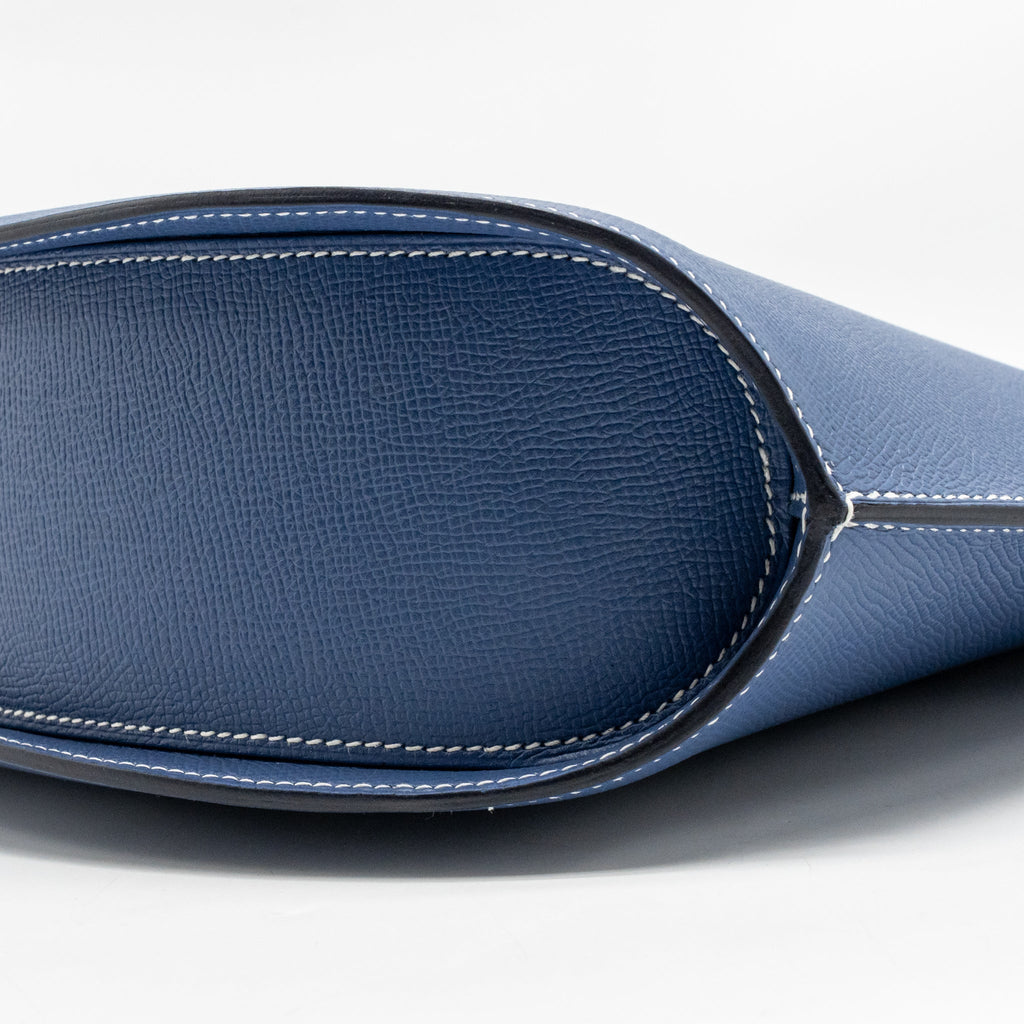 Hermes Baton de Craie epsom Blue SHW