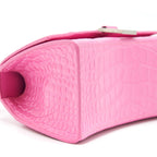 BALENCIAGA HOURGLASS CROC EMBOSSED PINK SHW
