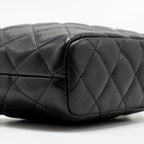 CHANEL 25C QUILTED HOBO BAG CAVIAR BLACK GHW (MICROCHIP)