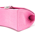 BALENCIAGA HOURGLASS CROC EMBOSSED PINK SHW
