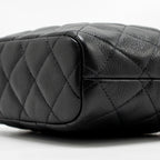 CHANEL 25C QUILTED HOBO BAG CAVIAR BLACK GHW (MICROCHIP)