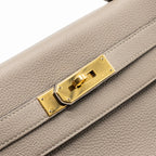 Hermes Kelly 28 togo gris asphalt GHW