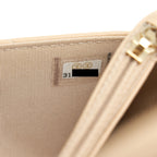 CHANEL 19 WALLET ON CHAIN LAMBSKIN BEIGE GHW