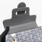 Goyard Structure Saigon PM Bag Goyardine Canvas / Calfskin Grey SHW