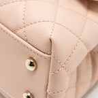 Chanel Small Coco Handle Flap Bag Caviar Pink LGHW (Microchip)