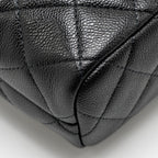 CHANEL 25C QUILTED HOBO BAG CAVIAR BLACK GHW (MICROCHIP)