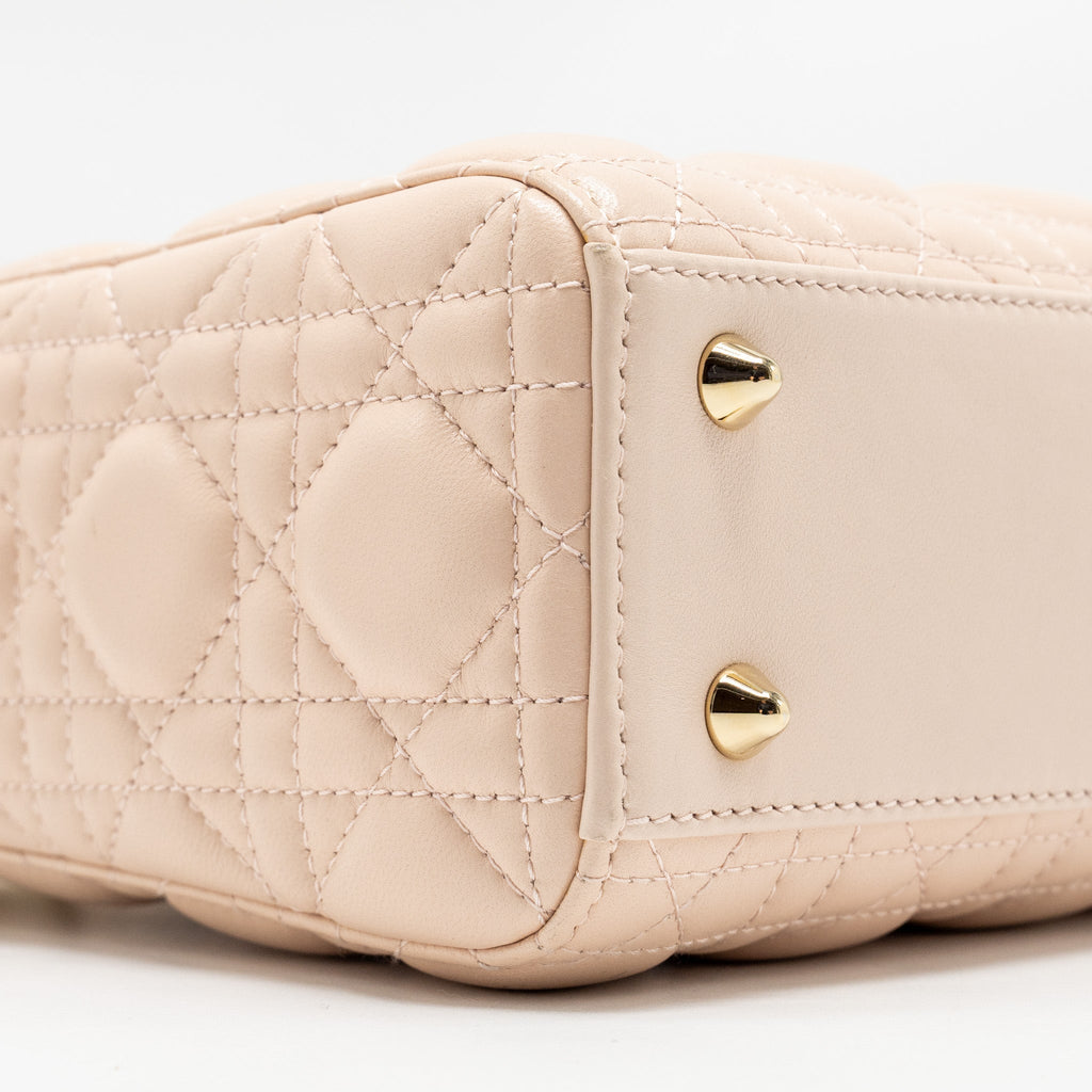 DIOR MY ABC DIOR SMALL LADY DIOR LAMBSKIN PINK LGHW