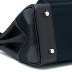 HERMES BIRKIN 25 CARGO TOILE GOELAND/SWIFT BLACK GHW
