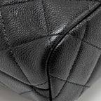 CHANEL 25C QUILTED HOBO BAG CAVIAR BLACK GHW (MICROCHIP)