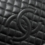 CHANEL GRAND SHOPPING TOTE CAVIAR BLACK SHW