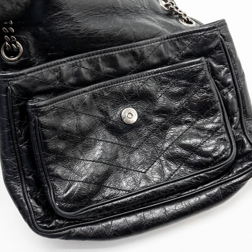 Saint Laurent medium Nikki bag calfskin black SHW