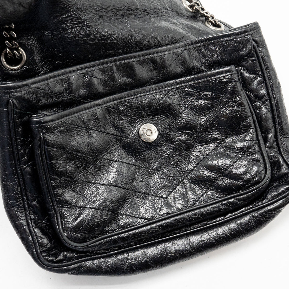 Saint Laurent medium Nikki bag calfskin black SHW