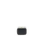 CHANEL SMALL VANITY WITH CHAIN RAFFIA BLACK BEIGE STRIPE