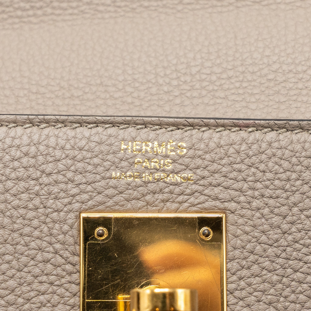Hermes Kelly 28 togo gris asphalt GHW