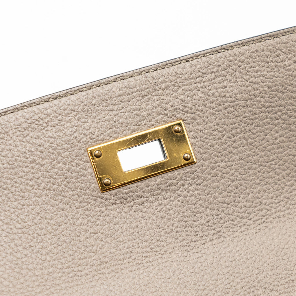 Hermes Kelly 28 togo gris asphalt GHW