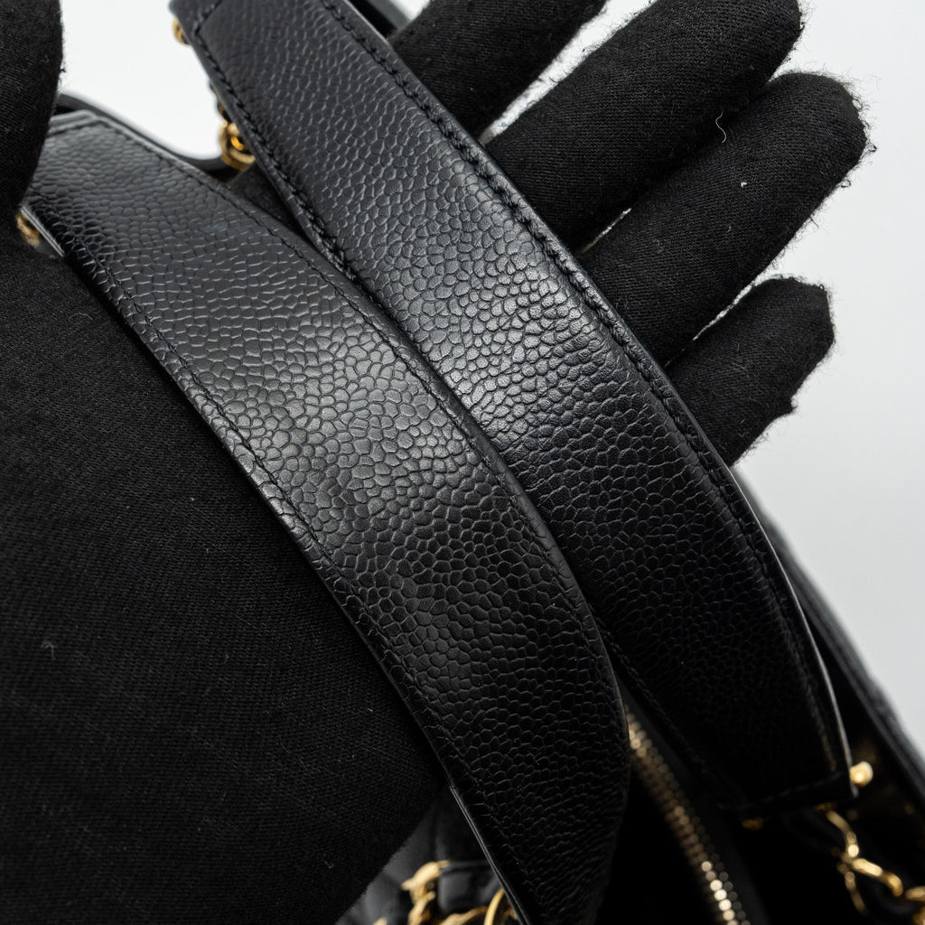 CHANEL GRAND SHOPPING TOTE BAG CAVIAR BLACK GHW