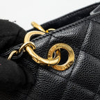 CHANEL GRAND SHOPPING TOTE BAG CAVIAR BLACK GHW