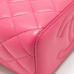 Chanel Long Vanity Case with COCO LOVE DETAILED CHAIN Lambskin Pink GHW (Microchip)