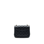 CHANEL MINI SQUARE FLAP BAG BLACK LAMBSKIN LGHW