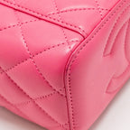 Chanel Long Vanity Case with COCO LOVE DETAILED CHAIN Lambskin Pink GHW (Microchip)