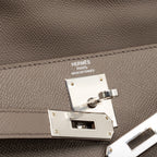 Hermes Kelly 28 Epsom 8F Gris Etain SHW
