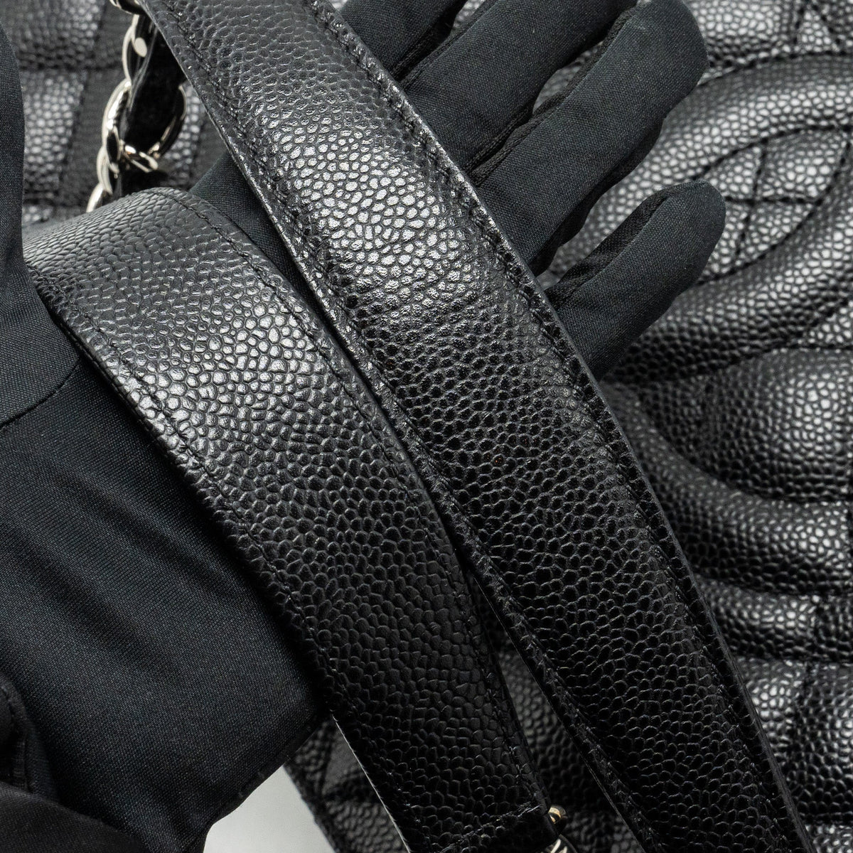 CHANEL GRAND SHOPPING TOTE CAVIAR BLACK SHW