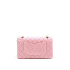 CHANEL IRIDESCENT PEARLY PINK MEDIUM CLASSIC DOUBLE FLAP BAG CAVIAR WITH LGHW