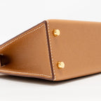 Hermes Mini Kelly II Epsom Gold GHW