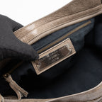BALENCIAGA CLASSIC CITY BAG LIGHT BROWN RUTHENIUM HARDWARE