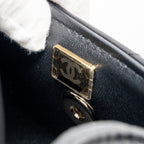 CHANEL 23K TOP HANDLE VANITY BAG SHINY CALFSKIN BLACK GHW (MICROCHIP)