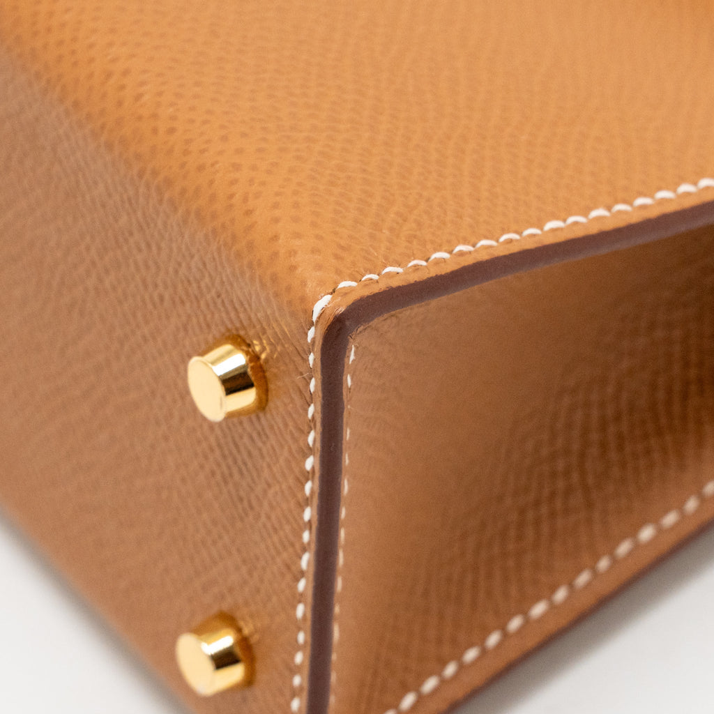 Hermes Mini Kelly II Epsom Gold GHW