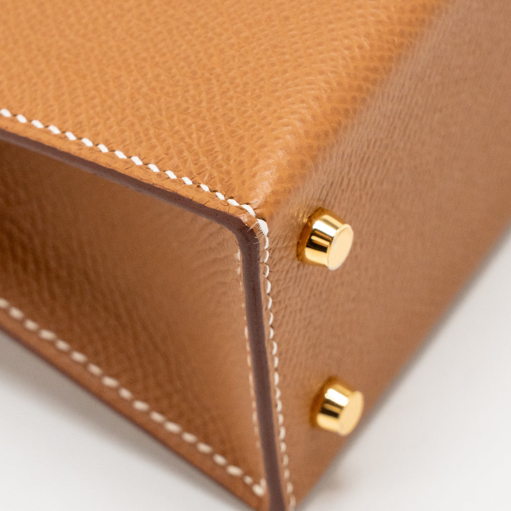 Hermes Mini Kelly II Epsom Gold GHW