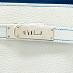HERMES SO KELLY 26 BLANC/BLUE SHW