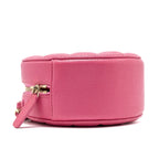 CHANEL ROUND VANITY WITH CHAIN CAVIAR PINK LGHW