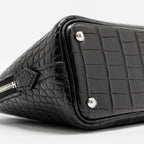 Hermes Mini Bolide Alligator Mississippiensis Mat Black SHW