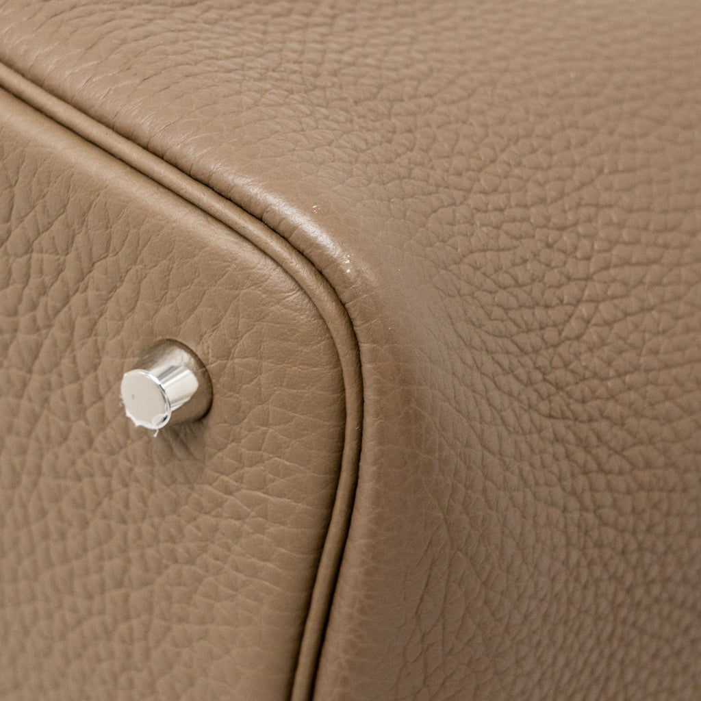 Hermes picotin 22 lock bag clemence etoupe SHW