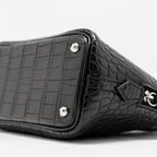 Hermes Mini Bolide Alligator Mississippiensis Mat Black SHW