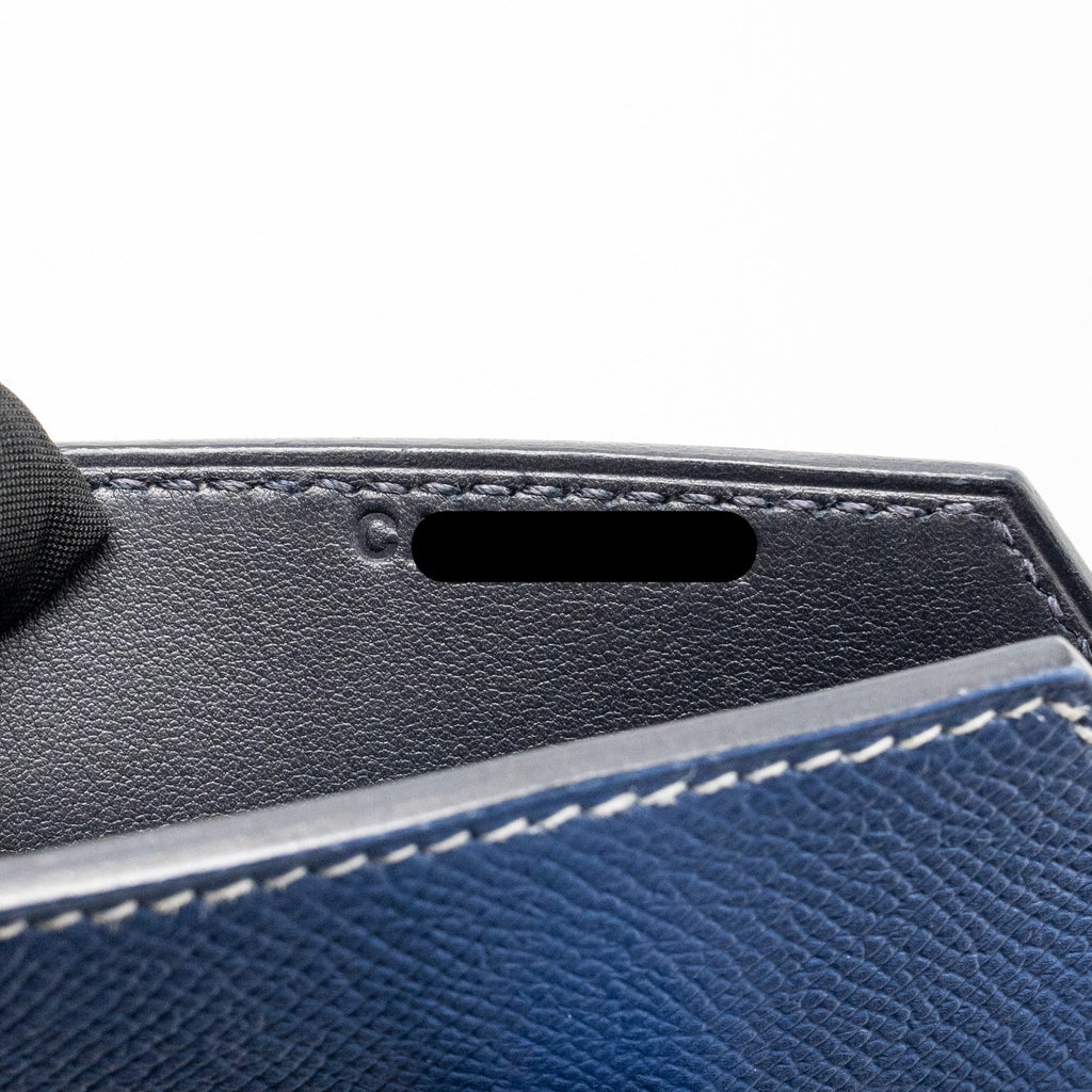 Hermes Baton de Craie epsom Blue SHW