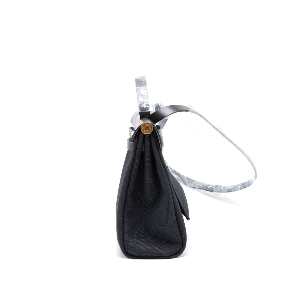 HERMES HERBAG ZIP 31 BAG CANVAS/HUNTER BLACK GHW