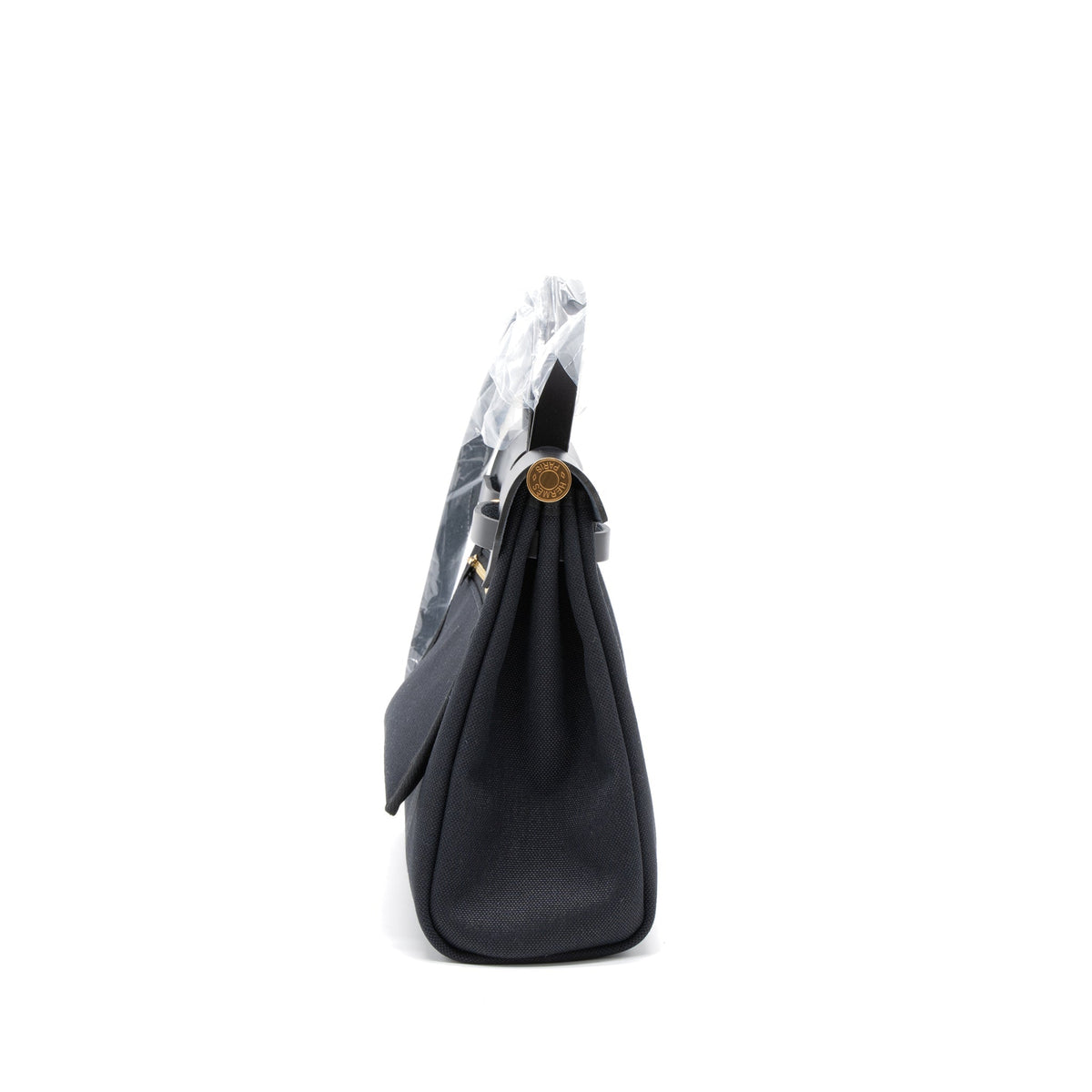 HERMES HERBAG ZIP 31 BAG CANVAS/HUNTER BLACK GHW