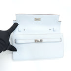 Hermes Classic Kelly To Go Chevre Mysore Blue Brume SHW