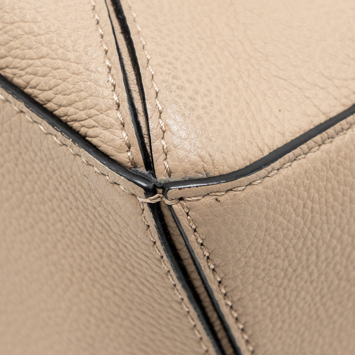 LOEWE SMALL PUZZLE BAG SOFT GRAINED CALFSKIN SAND GHW
