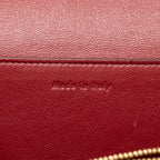 Celine Medium Frame Bag Calfskin Ruby Red / Beige GHW