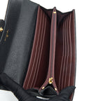 CHANEL CLASSIC LONG FLAP WALLET CAVIAR BLACK GHW