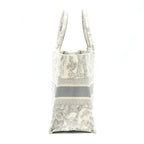 DIOR SMALL BOOK TOTE TOILE DE JOUY EMBROIDERY GREY