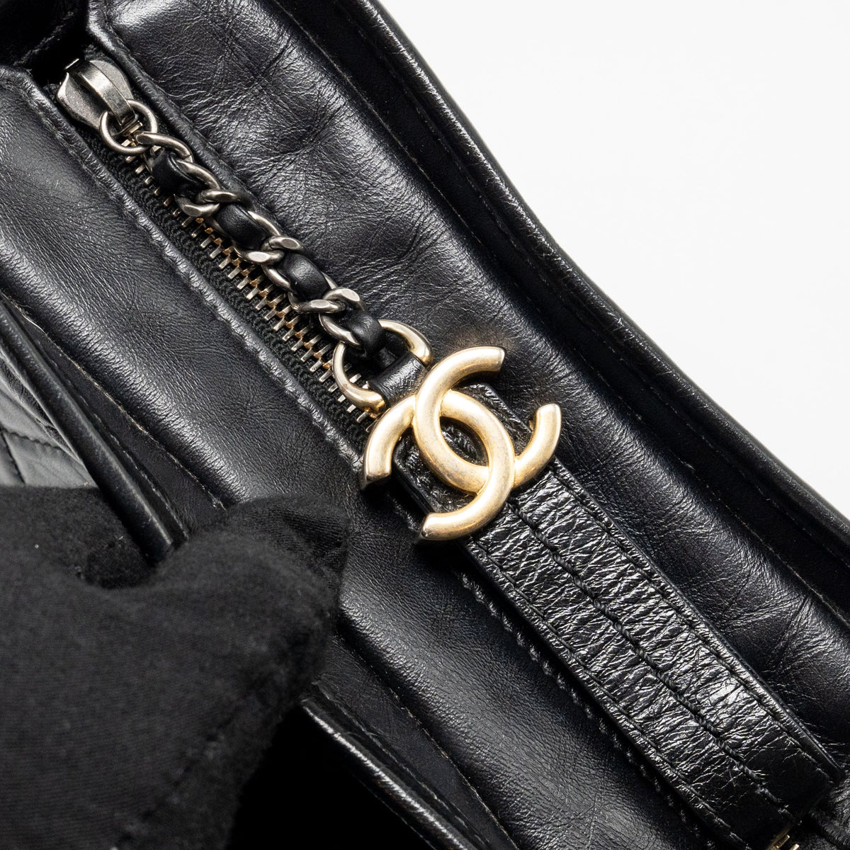 CHANEL SMALL GABRIELLE HOBO BAG CALFSKIN BLACK MULTICOLOR HARDWARE