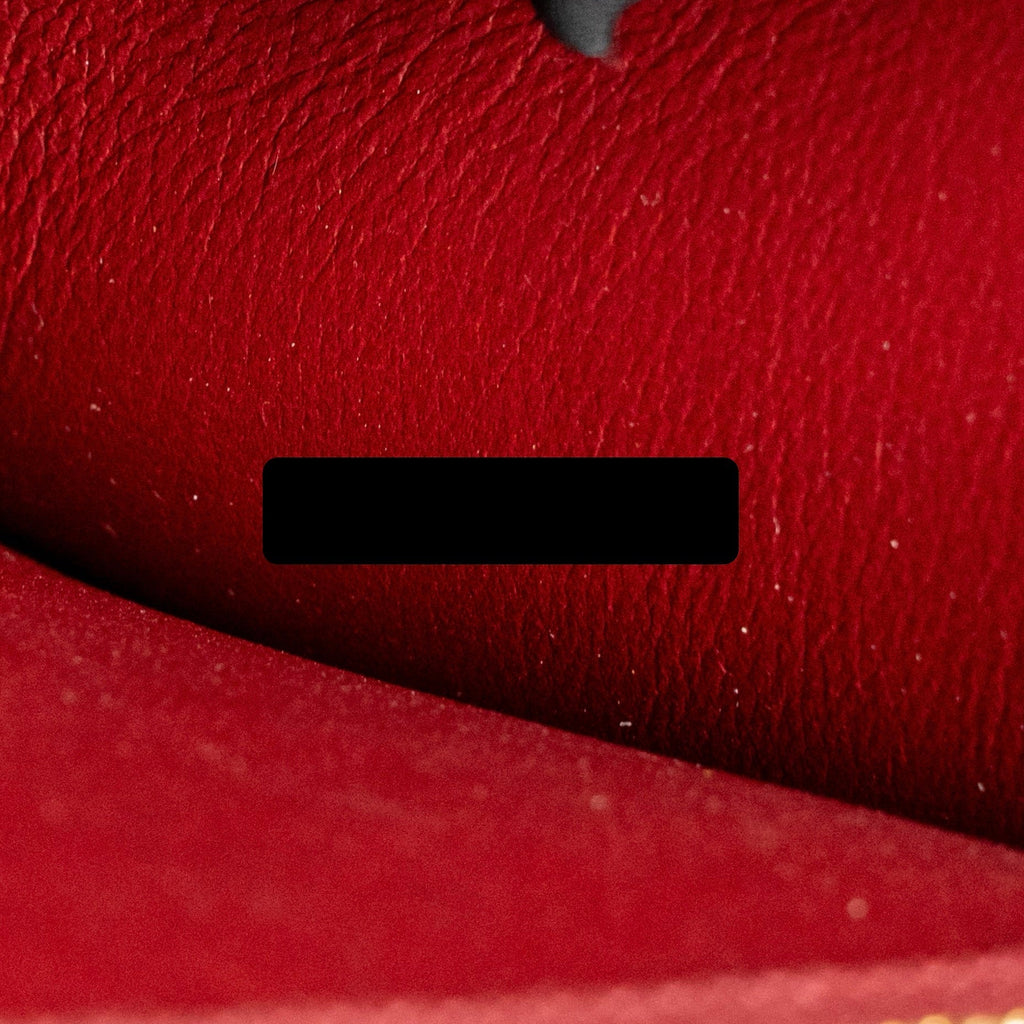 Celine Medium Frame Bag Calfskin Ruby Red / Beige GHW