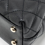 CHANEL SMALL COCO HANDLE CAVIAR BLACK LGHW (MICROCHIP)